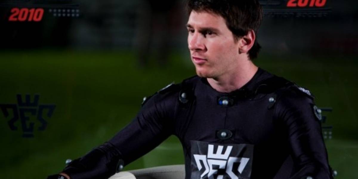 Lionel Messi trabajando para PES 2010