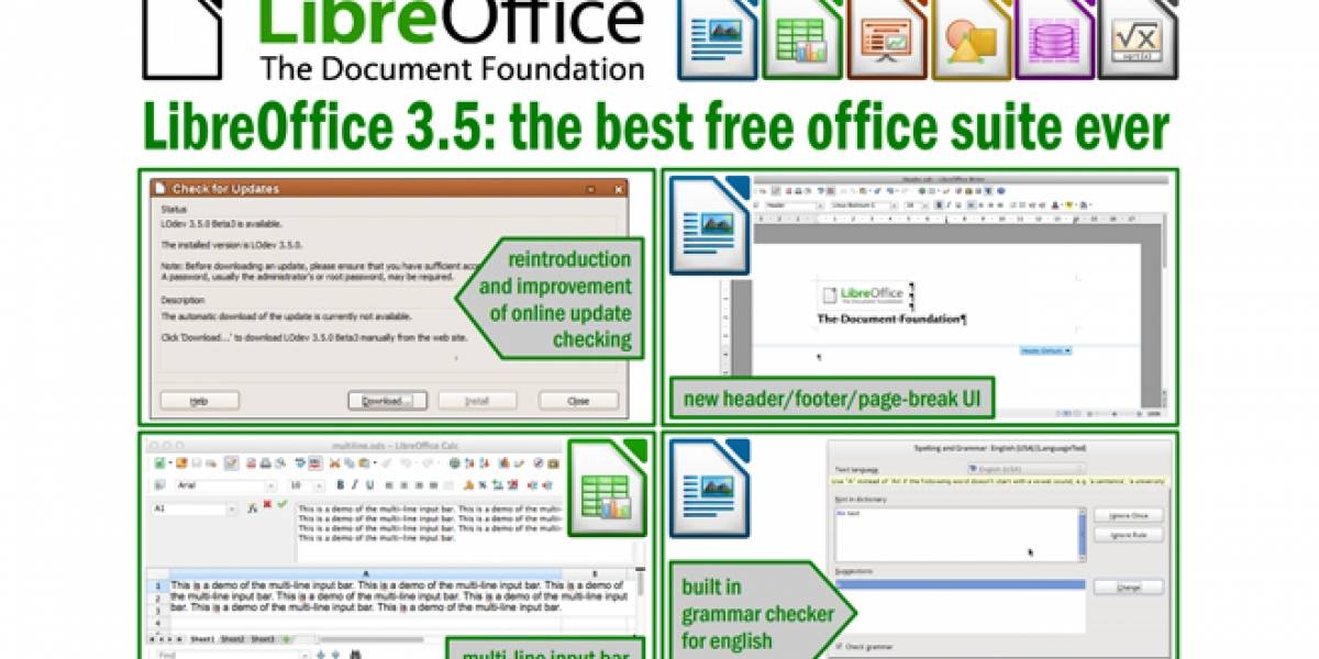 Comunidad revela LibreOffice en su nueva versión 3.5