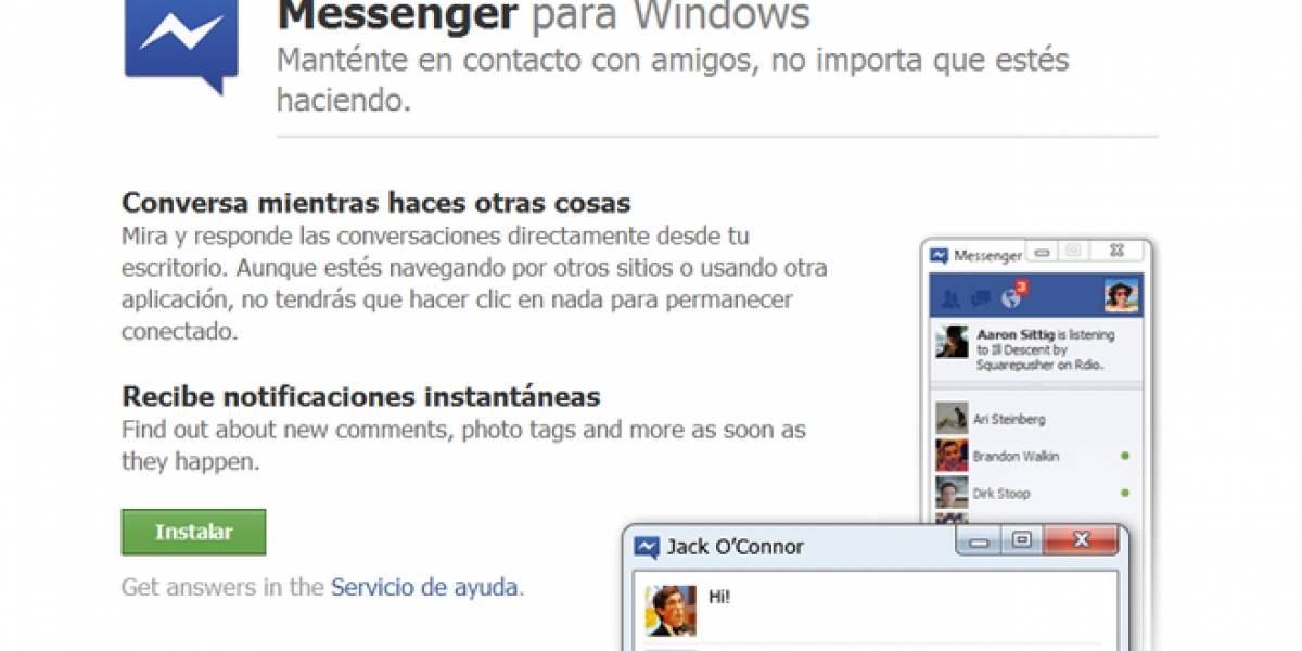 Se estrena oficialmente cliente para Windows de Facebook Messenger