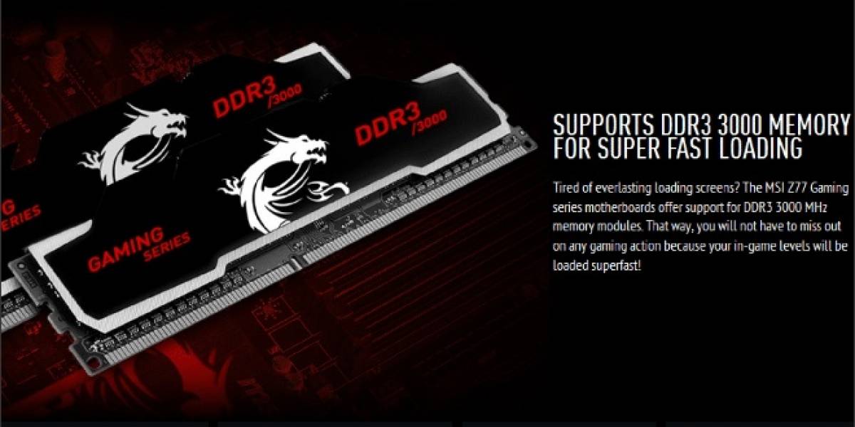 CeBIT 2013: MSI anuncia sus módulos de memoria Gaming Series DDR3-3000