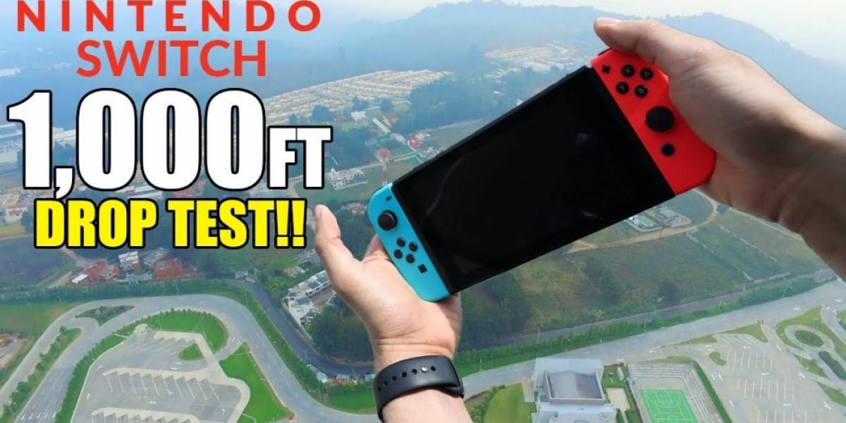 Vean cómo un Nintendo Switch sobrevive a una caída de 300 metros