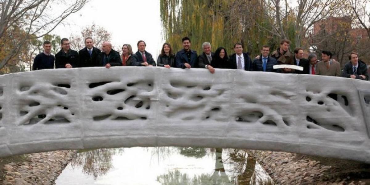 Así luce el primer puente peatonal impreso en 3D