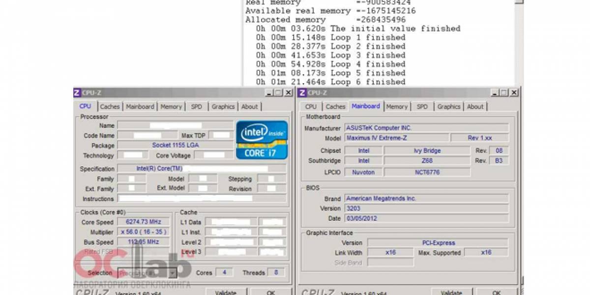 Llevan una CPU Intel Core i7-3770K Ivy Bridge hasta los 6.274GHz