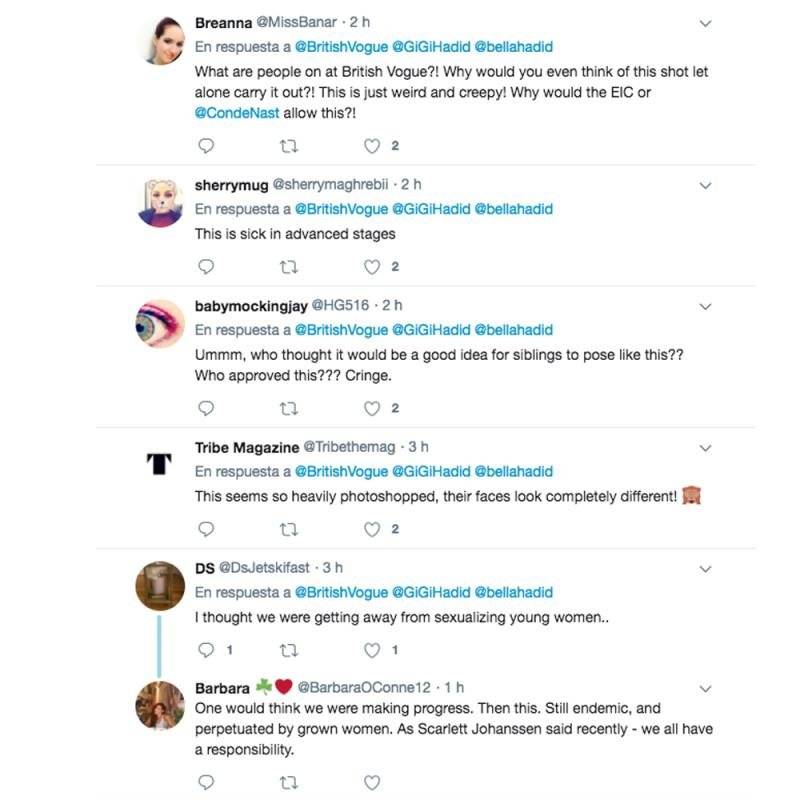 Reacciones portada Bella y Gigi Hadid