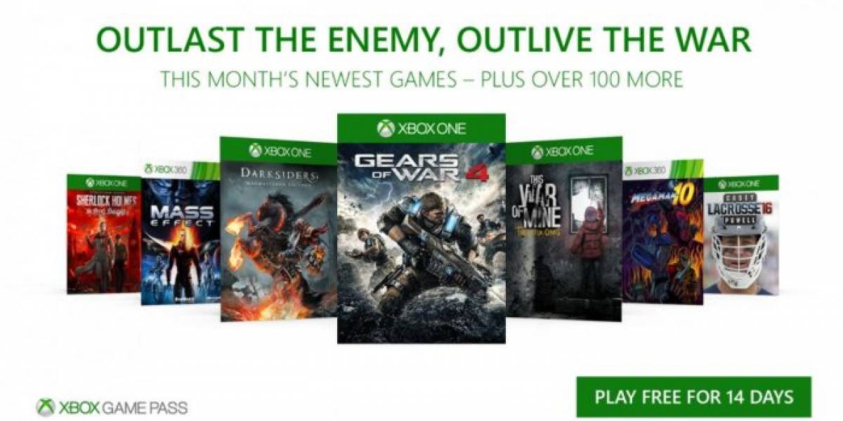 Xbox Game Pass agregará Gears of War 4, Darksiders, Mass Effect y más en diciembre