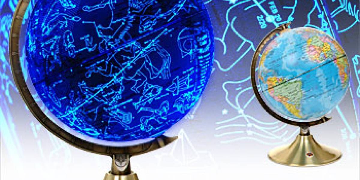 Glowing Globe: Globo terráqueo y mapa de constelaciones