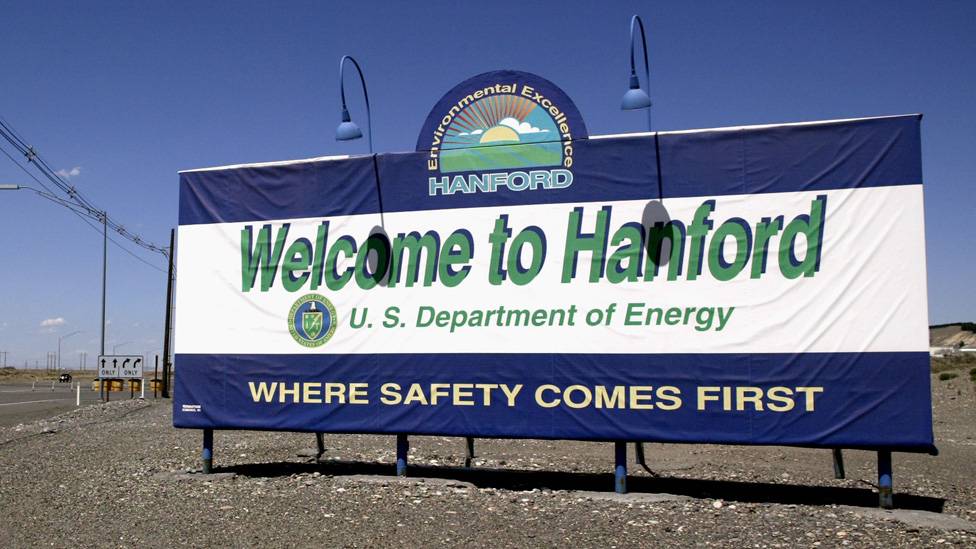  Cartel de bienvenida a la instalación de Hanford