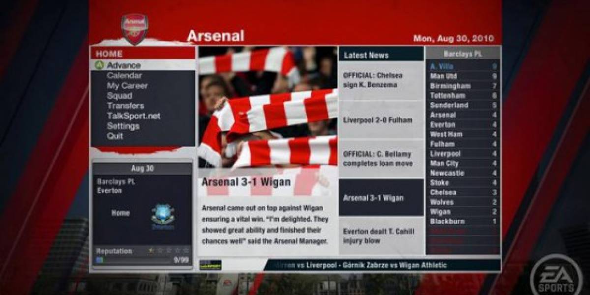 EA elimina el Modo Manager para FIFA 11