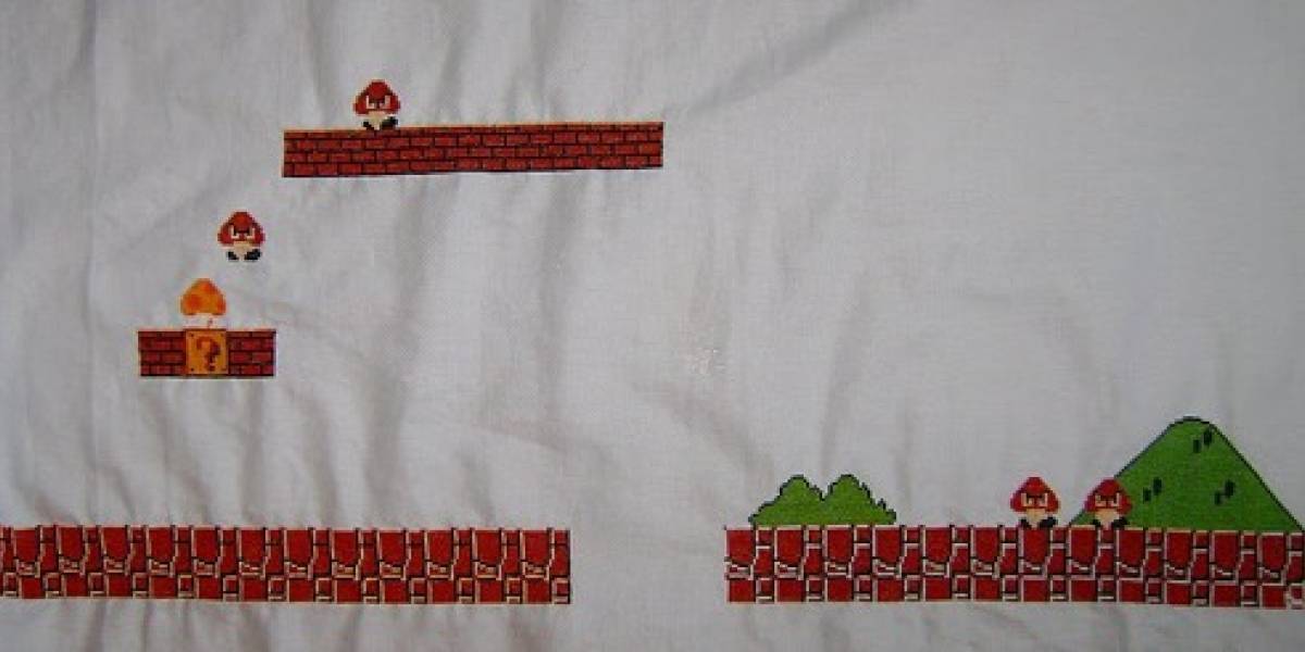 Level 1-1 de Super Mario Bros. en tapicería