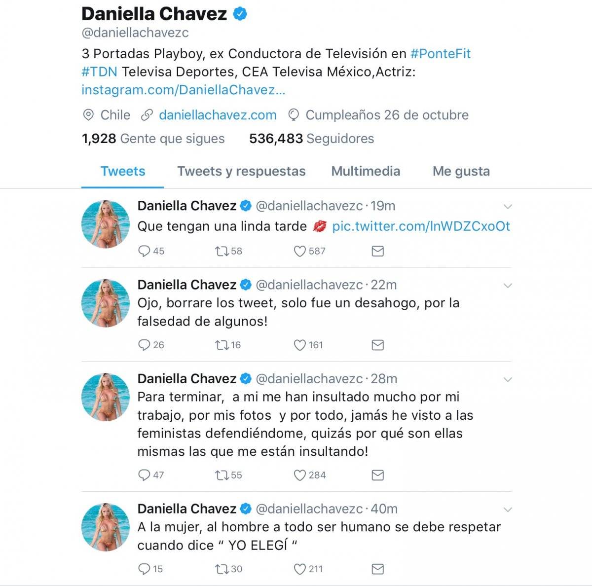Twitter Daniella Chávez