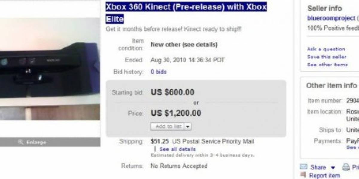 Ingenuo trata de vender su beta de Kinect sin que MS se dé cuenta