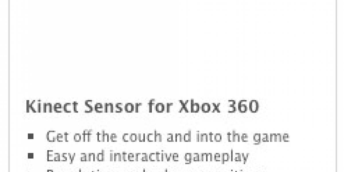 Casi confirmado el precio de Kinect