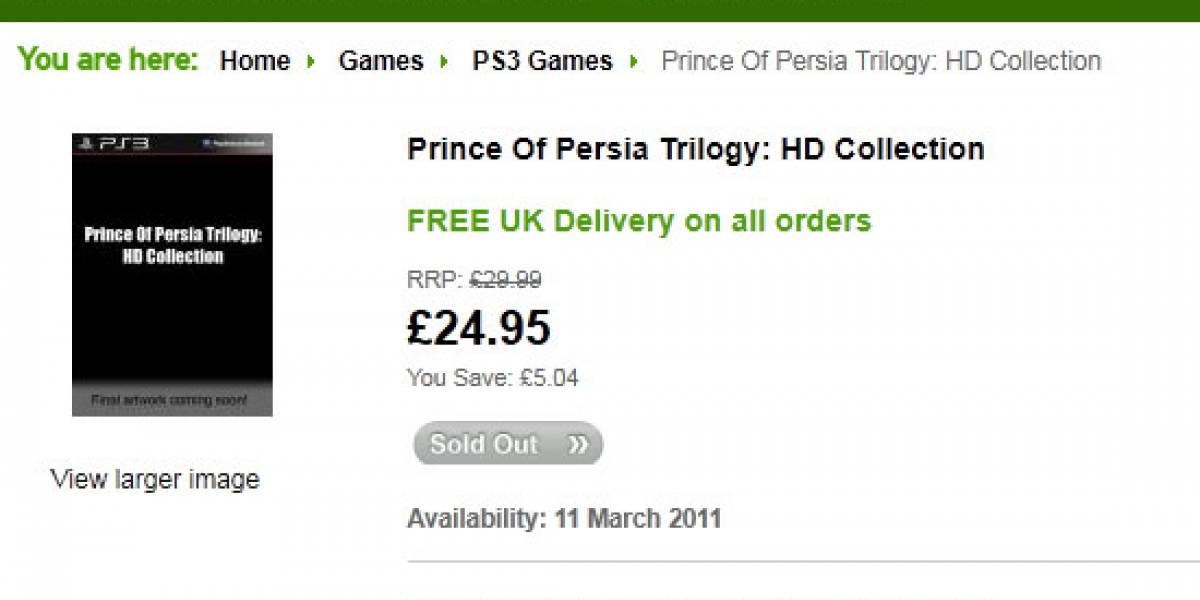 Futurología: Splinter Cell Trilogy a fines de Noviembre, Prince of Persia Trilogy el 2011