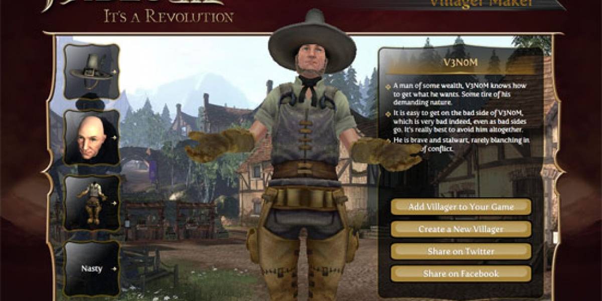 Crea a tus propios aldeanos en Fable III