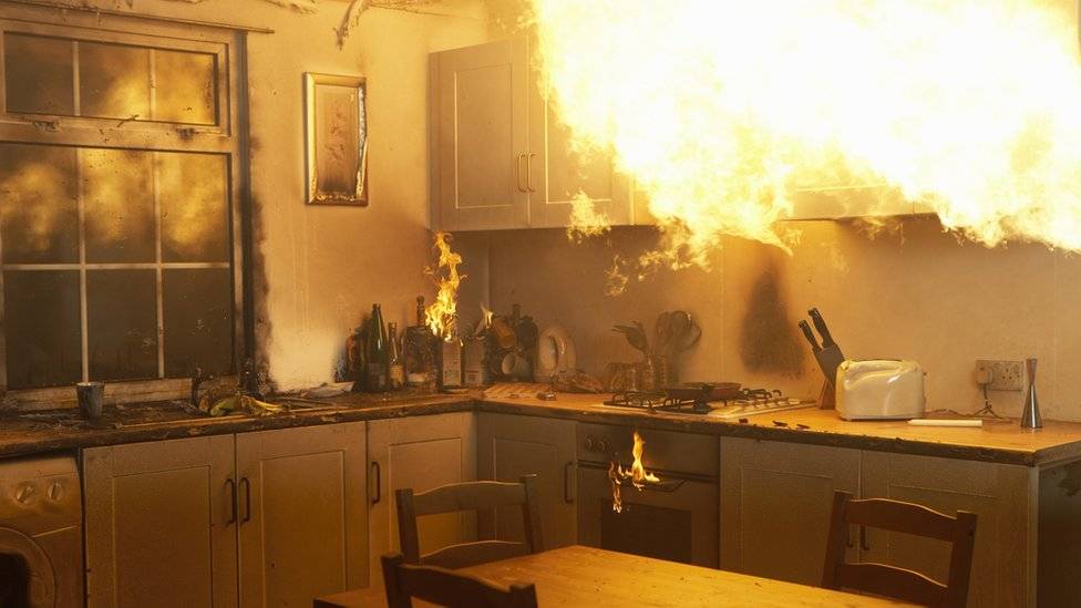 Incêndio na cozinha