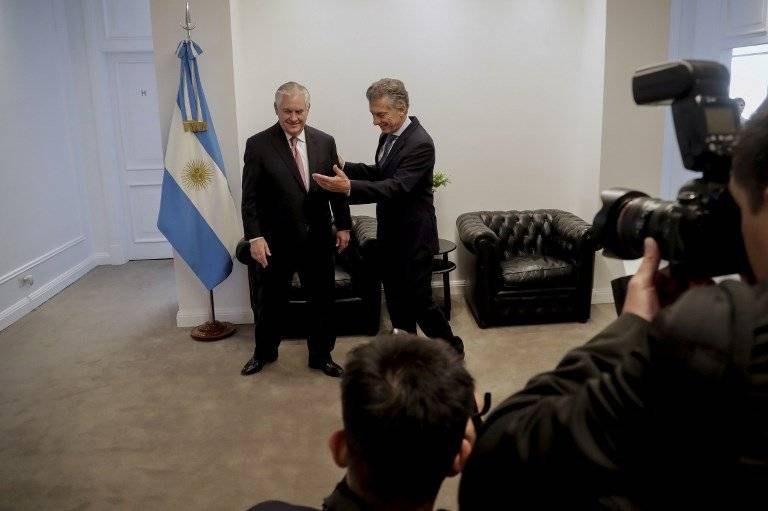 Rex Tillerson y Mauricio Macri
