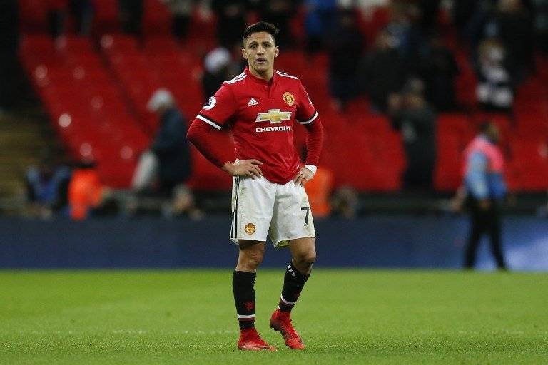 Alexis Sánchez con el Manchester United