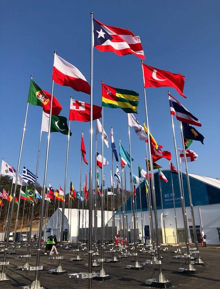 bandera de Puerto Rico en los Juegos de Invierno