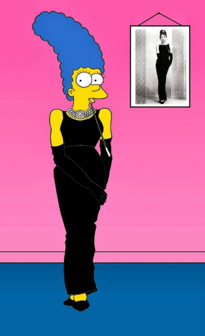 margesimpsongivenchyaudreyhepburnartcartoonillustrationsatiresketchfashionluxurystyleiconicdressesallthetimethesimspsonshumorchicbyalexsandropalombo.jpg