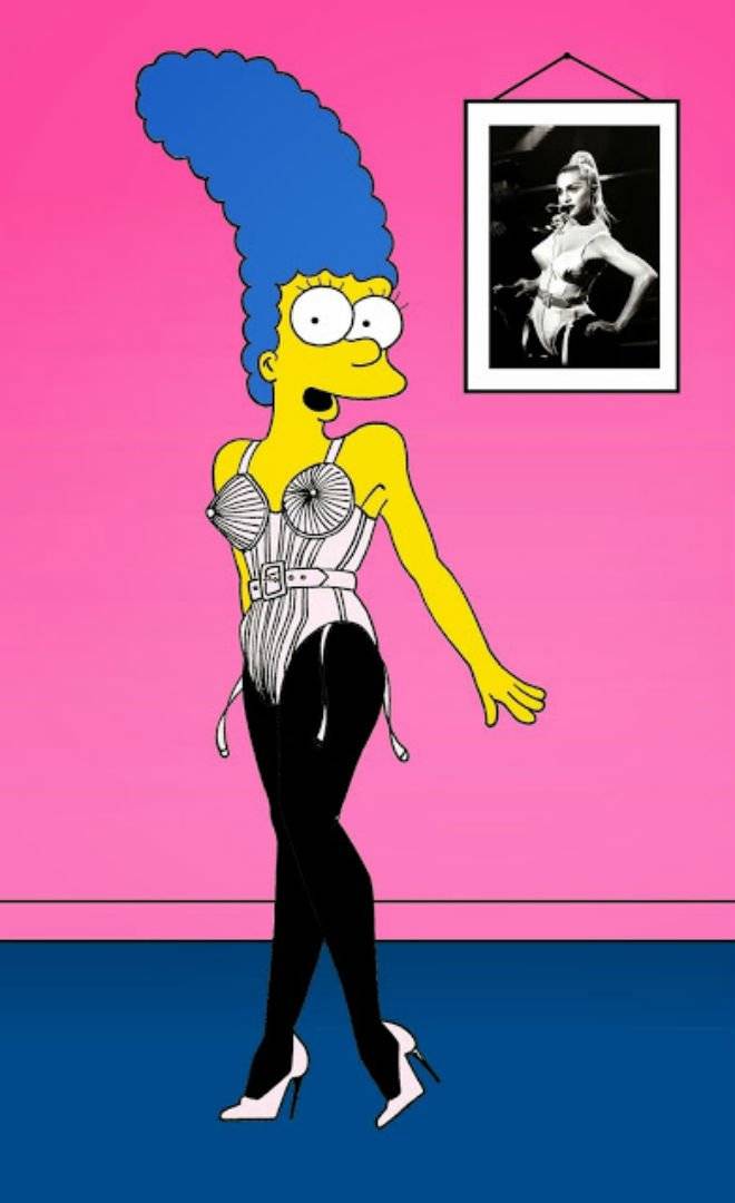 margesimpsonjeanpaulgaultiermadonnaveronicacicconeartcartoonillustrationsatiresketchfashionluxurystyleiconicdressesallthetimethesimspsonshumorchicbyalexsandropalombo.jpg