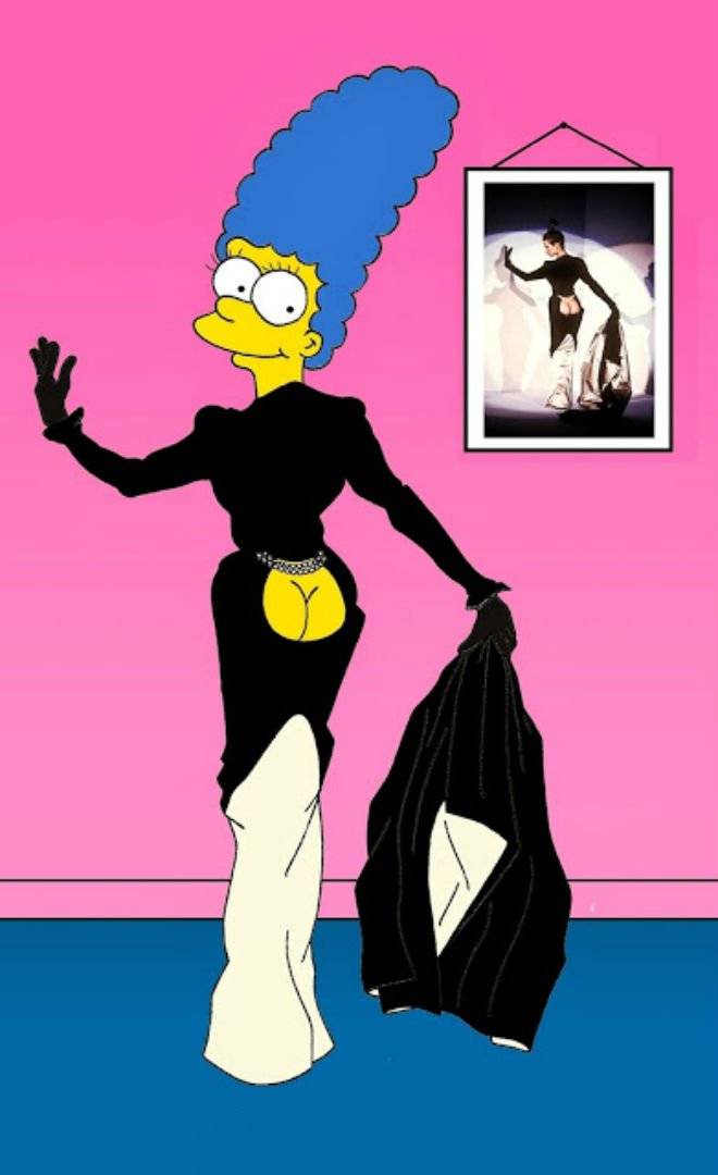 margesimpsonthierrymuglerartcampaigncartoonillustrationsatiresketchfashionluxurystyleiconicdressesallthetimethesimspsonshumorchicbyalexsandropalombo.jpg