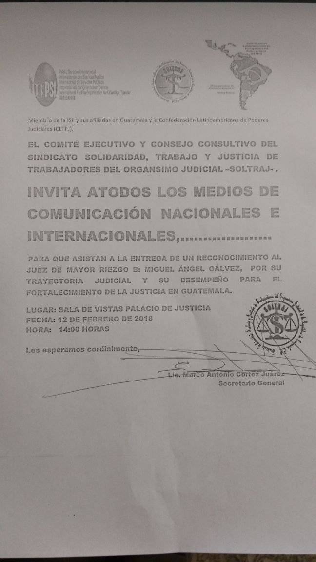 reconocimiento juez miguel galvez