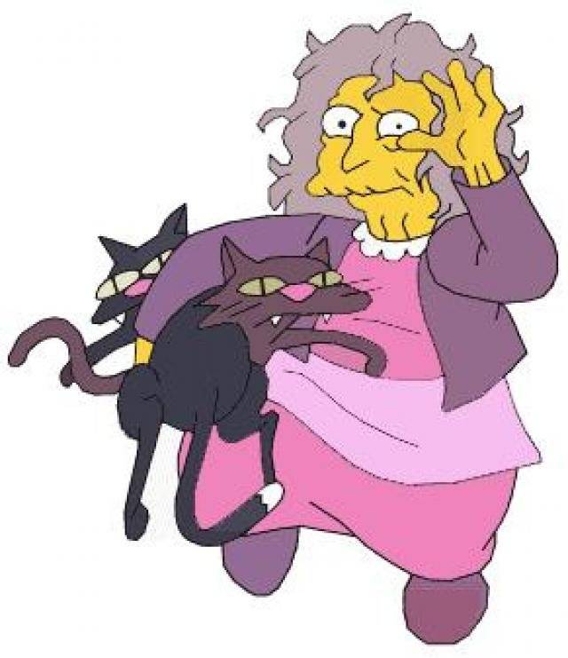 Señora De Los Gatos Los Simpson