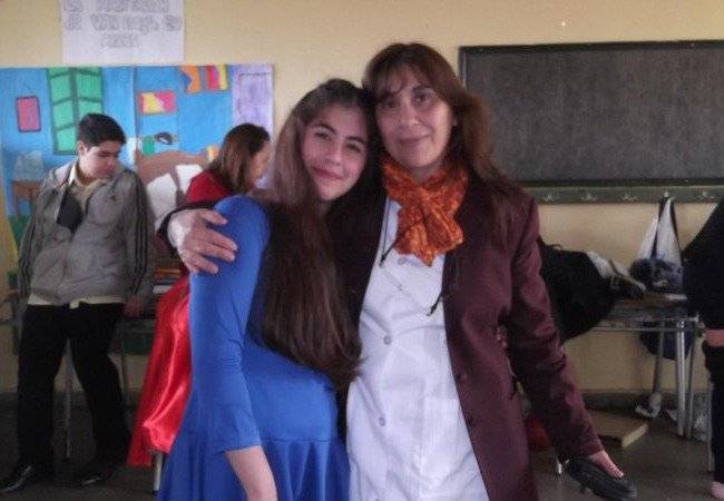 Paula Díaz y madre
