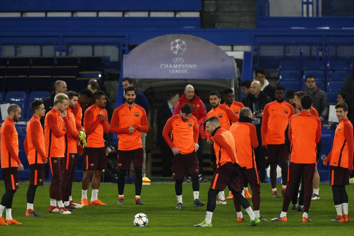 El Barça se entrenó en el Stamford Bridge.
