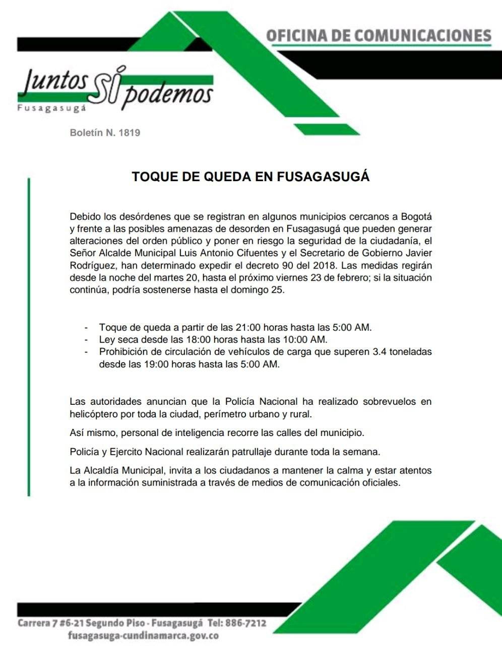 Alcaldía Fusagasugá