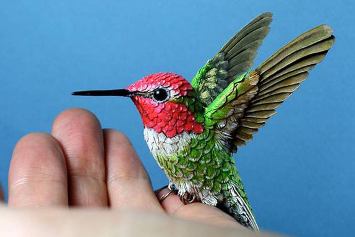 Artista crea réplicas de aves con madera y papel - VeoVerde | Nueva Mujer