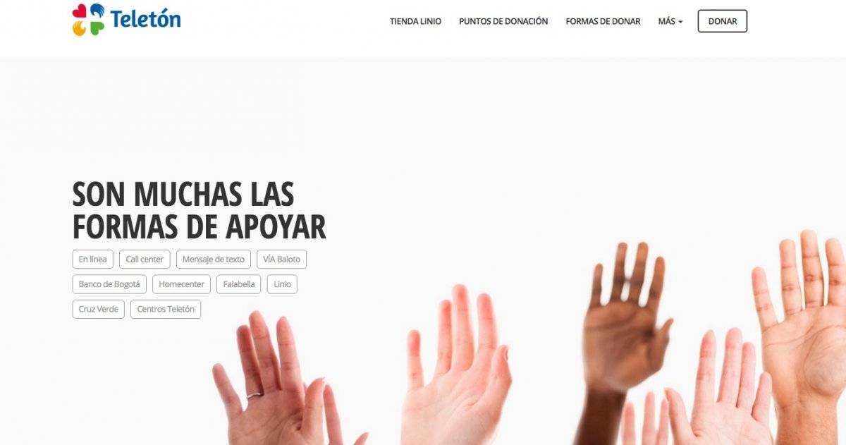 Captura de pantalla Teletón