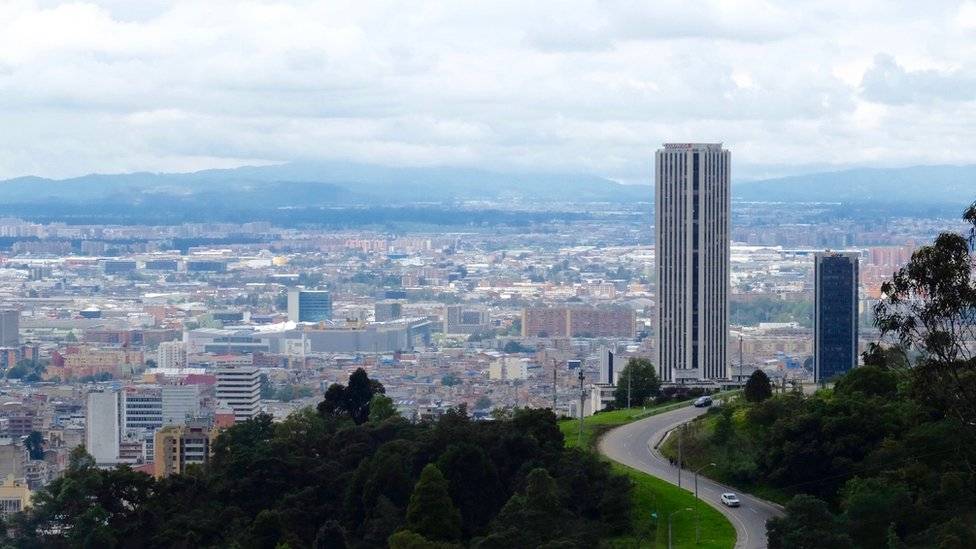 Foto aérea de Bogotá.