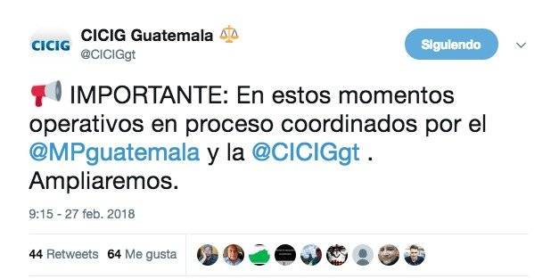 tuit CICIG por operativos