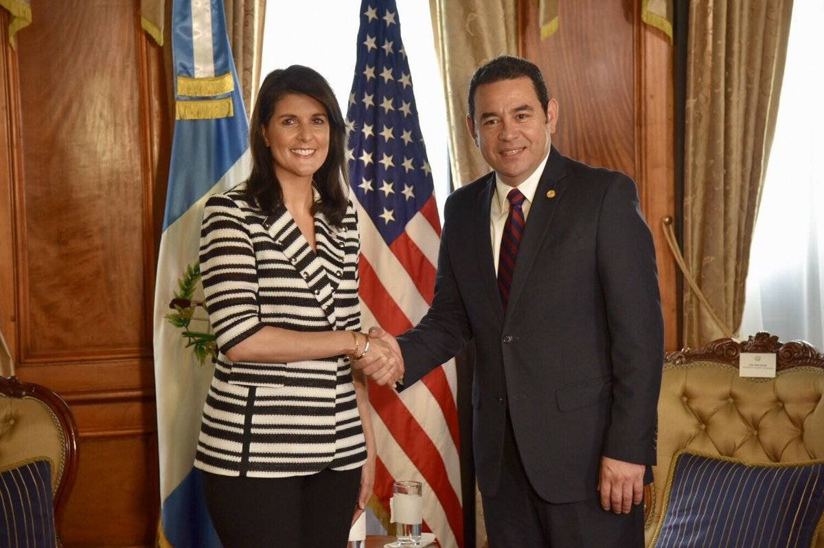 Nikki Haley y Jimmy Morales