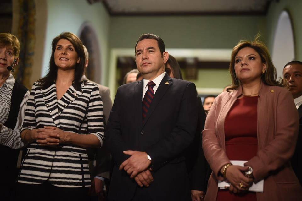 Reunión Jimmy Morales y Nikky Haley