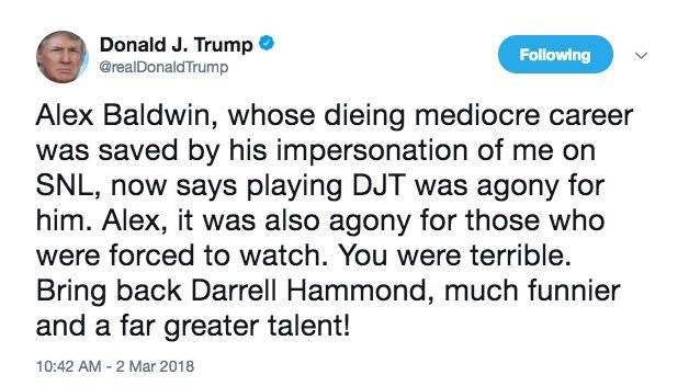 Tuit de DOnald Trump