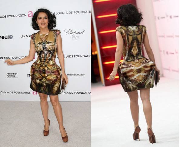 salma hayek mal vestida