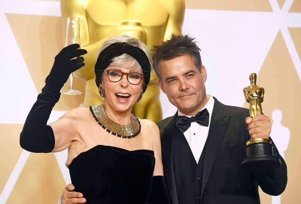 Rita Moreno e o diretor Sebastian Lelio