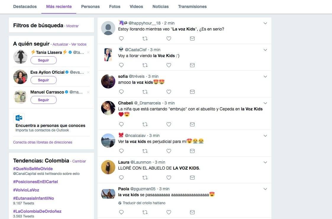 Captura de pantalla Twitter
