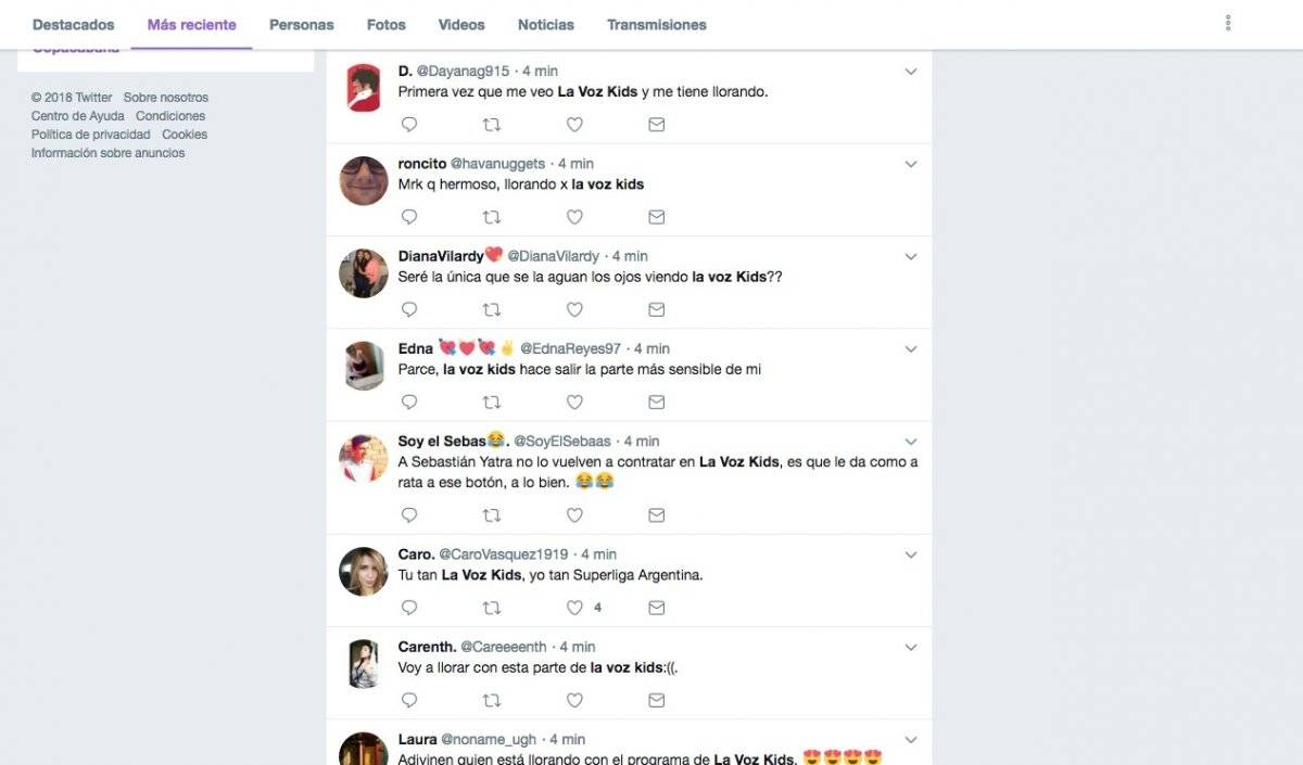 Captura de pantalla Twitter