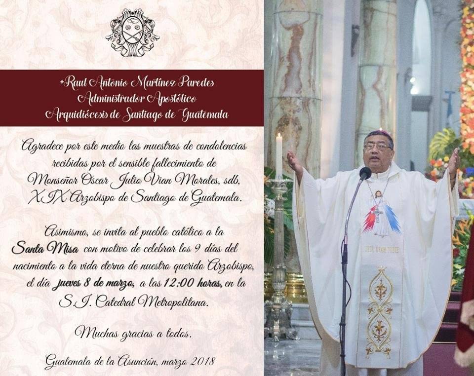 misa de nueve días de Vian Morales