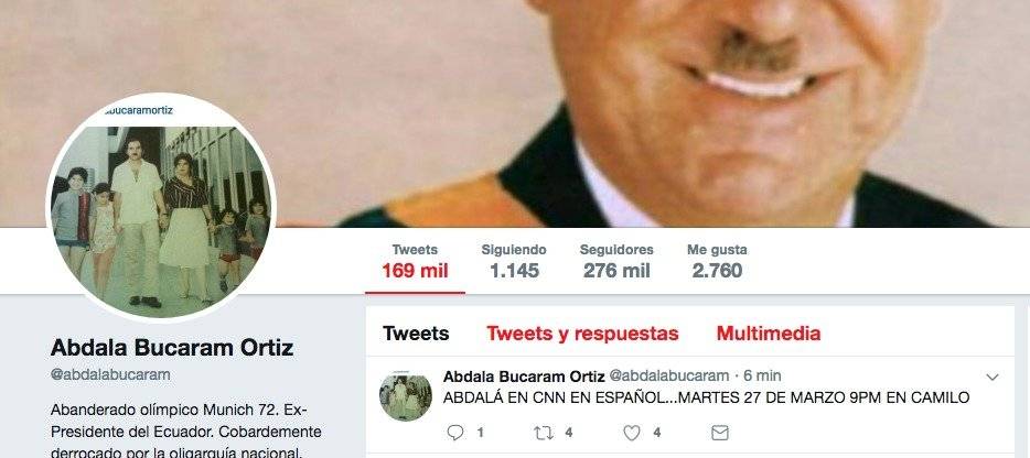 ¿Abdalá Bucaram será entrevistado en CNN en Español?
