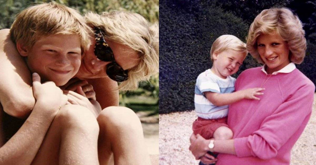 princesa Diana príncipe Harry príncipe William