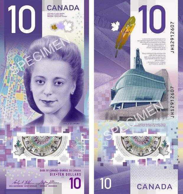 Viola Desmond cédula Canadá