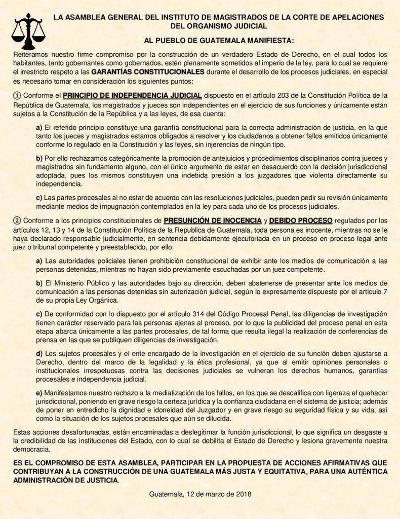 Carta del OJ