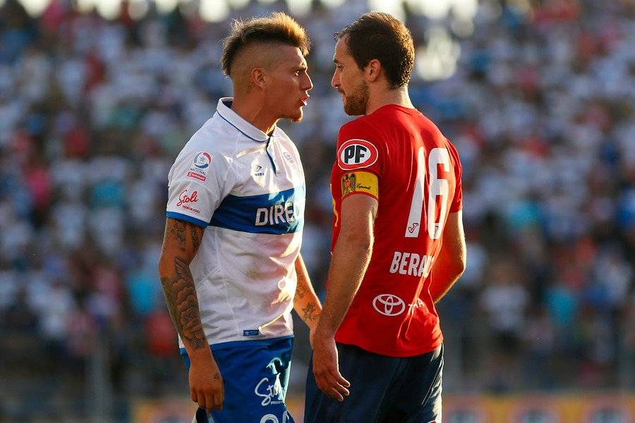 Castillo y Berardo encarándose el 12 de febrero de 2016 en San Carlos / Foto: Agencia UNO