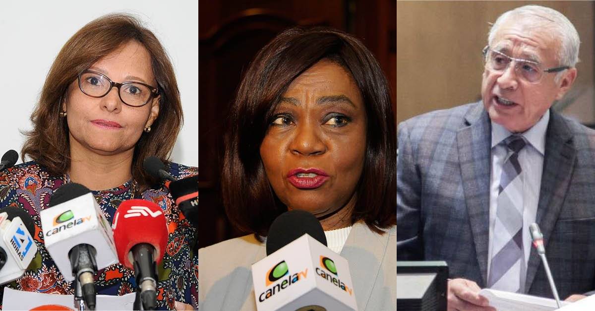 Elizabeth Cabezas, Mae Montaño, y René Yandún