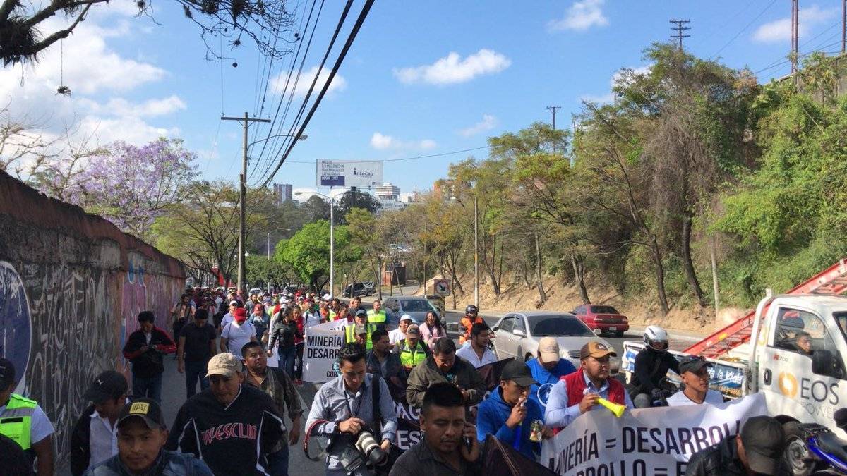 manifestación de Minera San Rafael