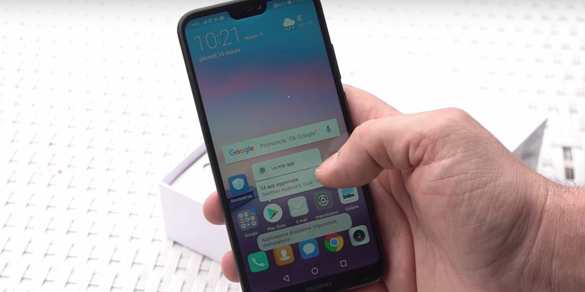 Aparecen los primeros unboxing del Huawei P20 Lite